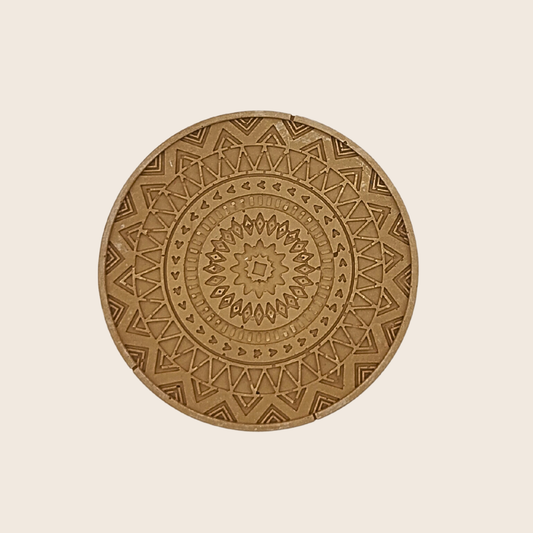 Dessous de verre "Mandala" en jesmonite fait main