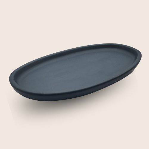 Plateau vide-poche en jesmonite fait main – Collection Épure