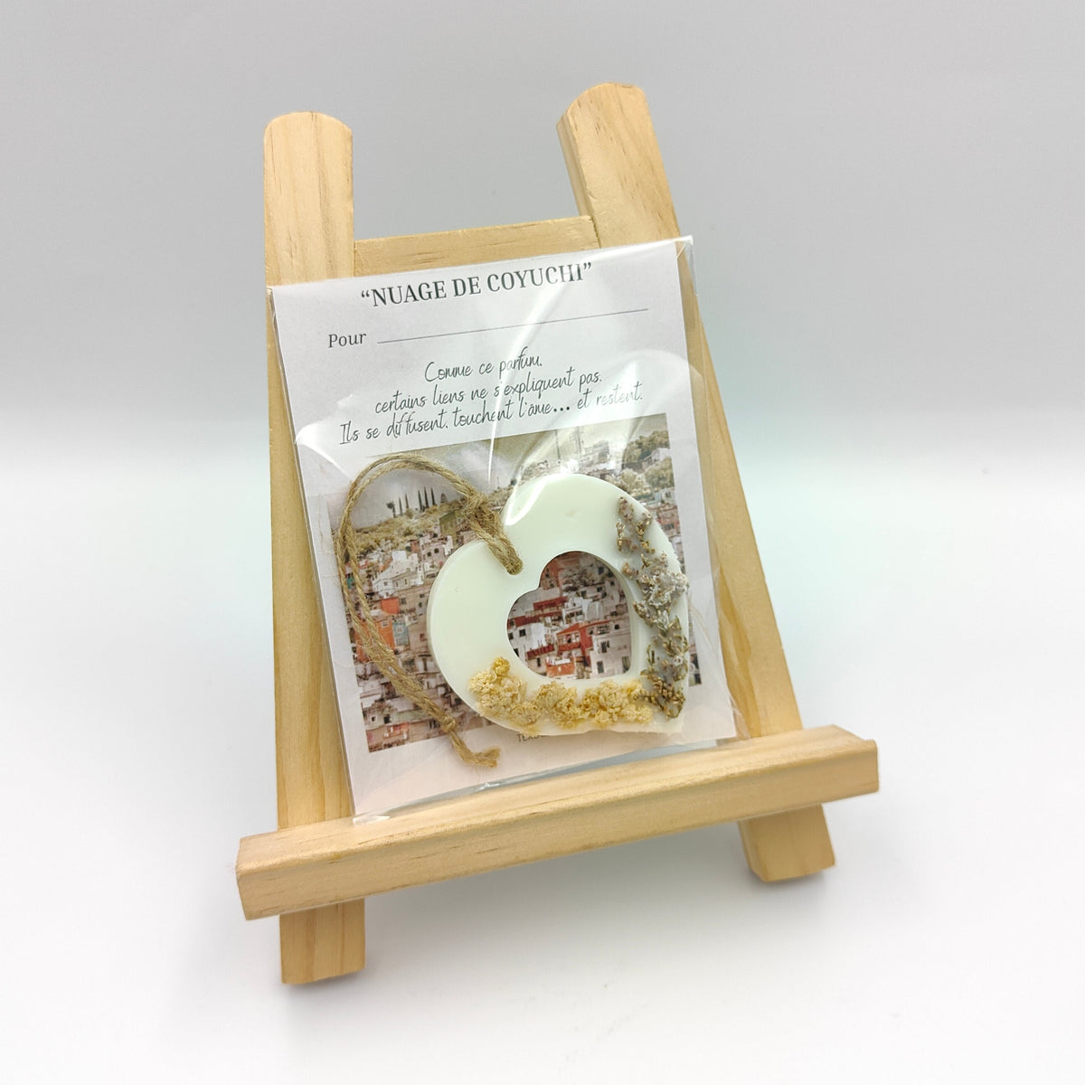 Nuage de Coyuchi - Tablette Florale Parfumée à Message