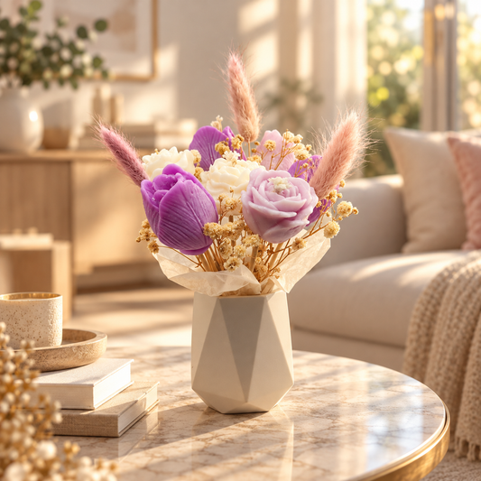 Bouquet bougie & fondant Alixe