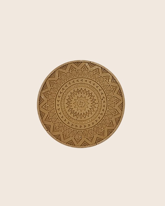 Dessous de verre "Mandala" en jesmonite fait main