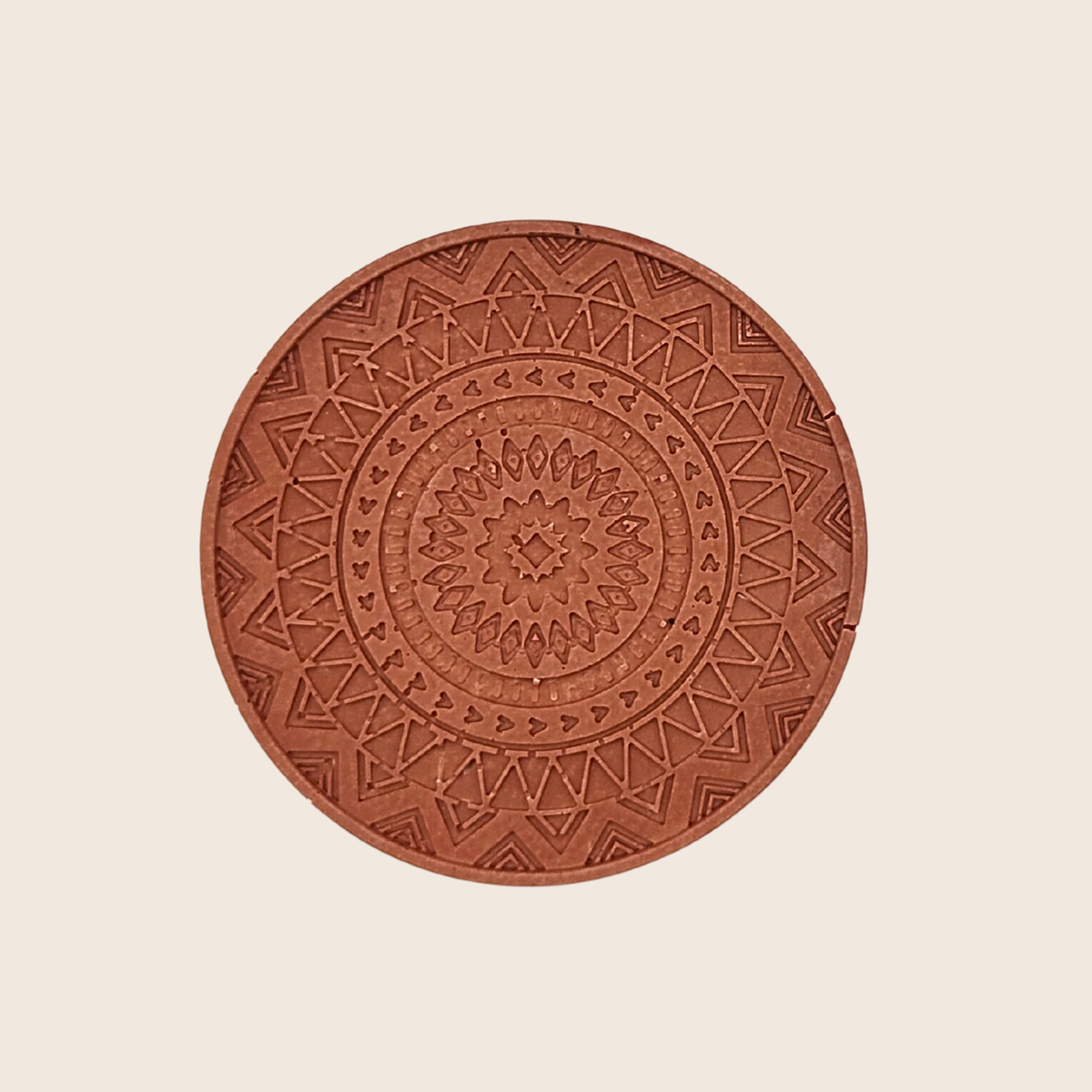 Dessous de verre "Mandala" en jesmonite fait main