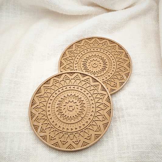 Dessous de verre "Mandala" en jesmonite fait main