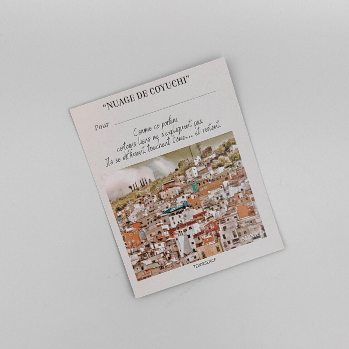 Nuage de Coyuchi - Tablette Florale Parfumée à Message